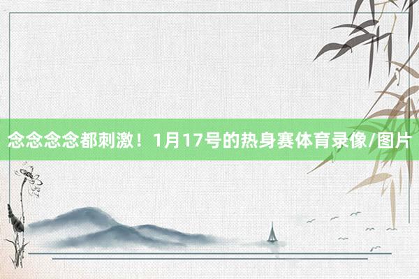 念念念念都刺激！1月17号的热身赛体育录像/图片