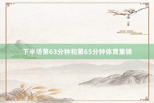 下半场第63分钟和第65分钟体育集锦