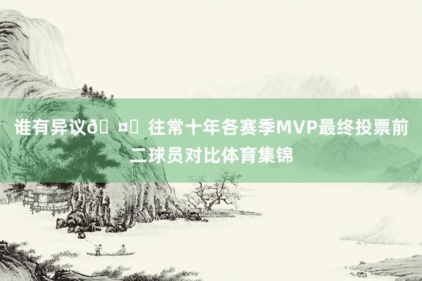 谁有异议🤔往常十年各赛季MVP最终投票前二球员对比体育集锦