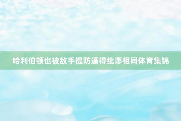 哈利伯顿也被敌手提防逼得纰谬相同体育集锦