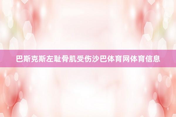 巴斯克斯左耻骨肌受伤沙巴体育网体育信息