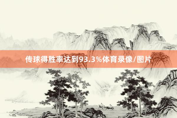传球得胜率达到93.3%体育录像/图片