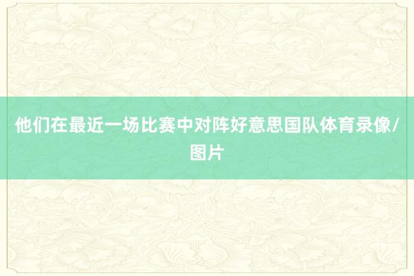 他们在最近一场比赛中对阵好意思国队体育录像/图片