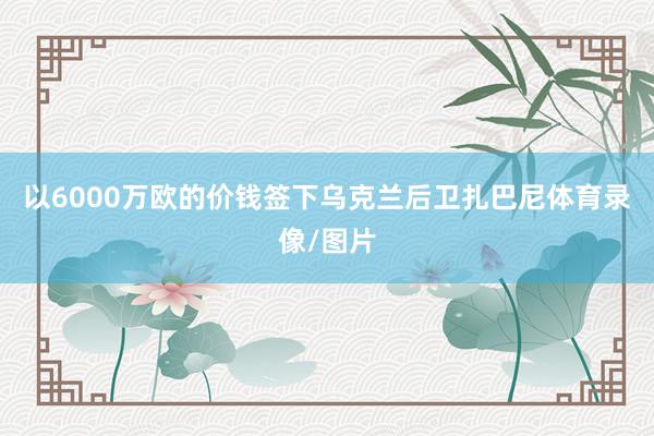 以6000万欧的价钱签下乌克兰后卫扎巴尼体育录像/图片