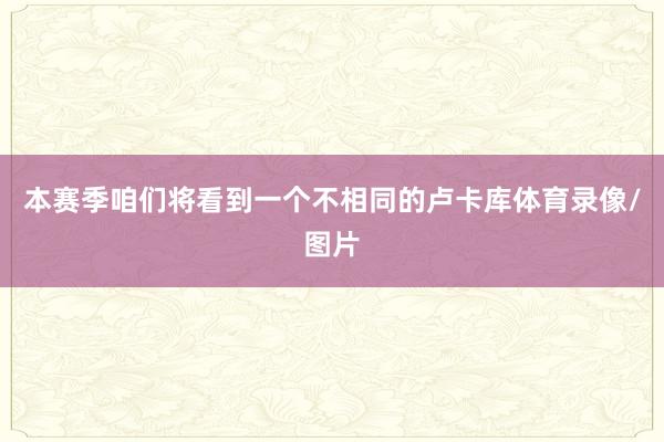 本赛季咱们将看到一个不相同的卢卡库体育录像/图片