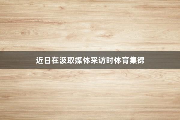 近日在汲取媒体采访时体育集锦