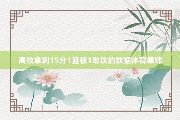 高效拿到15分1篮板1助攻的数据体育集锦