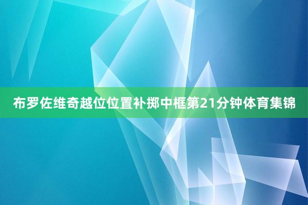 布罗佐维奇越位位置补掷中框第21分钟体育集锦