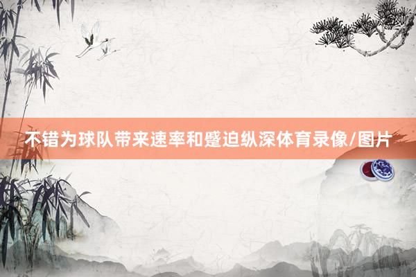 不错为球队带来速率和蹙迫纵深体育录像/图片
