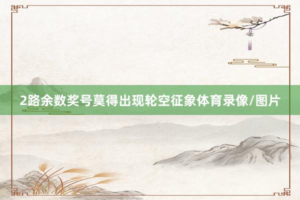 2路余数奖号莫得出现轮空征象体育录像/图片