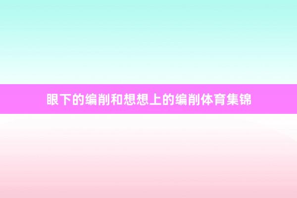眼下的编削和想想上的编削体育集锦