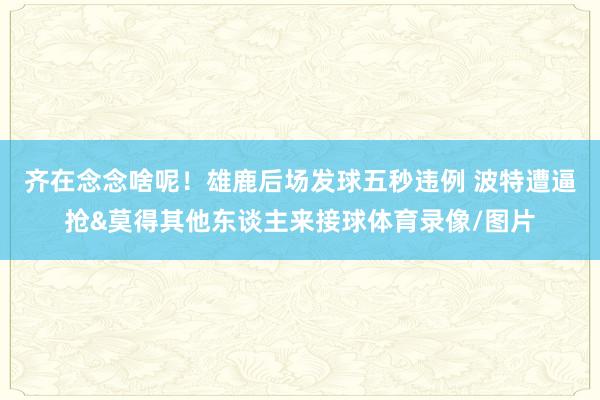 齐在念念啥呢！雄鹿后场发球五秒违例 波特遭逼抢&莫得其他东谈主来接球体育录像/图片